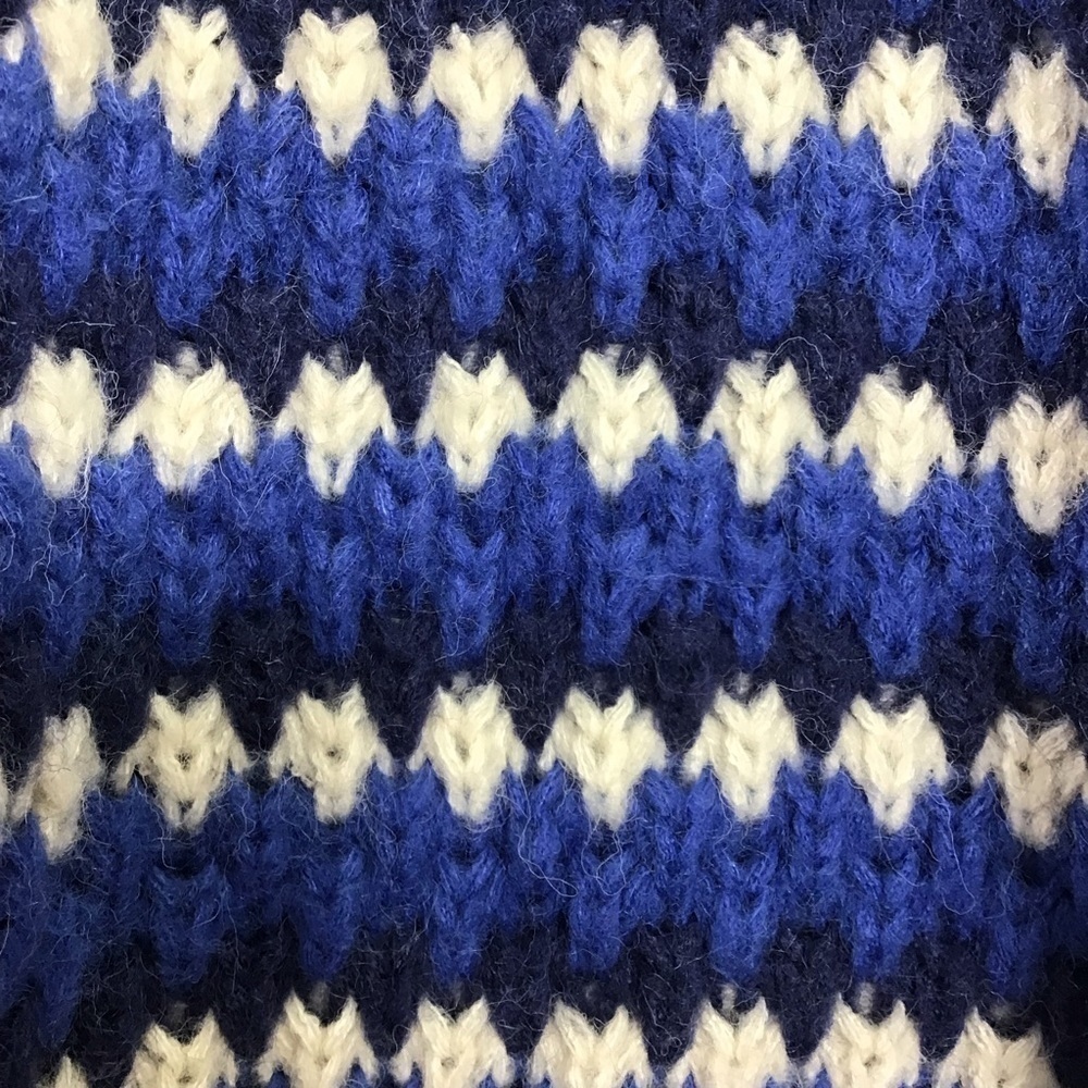 Rebecca Minkoff KatherineWaved Stripe Chunky Knit Sweater in Blue Multi Medium  - Picture 6 of 16